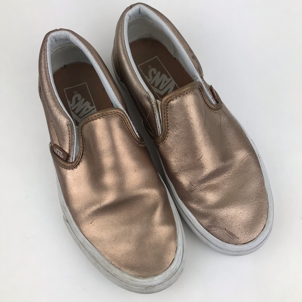 Vans Women's Slip-On Sneakers - Metallic Bronze